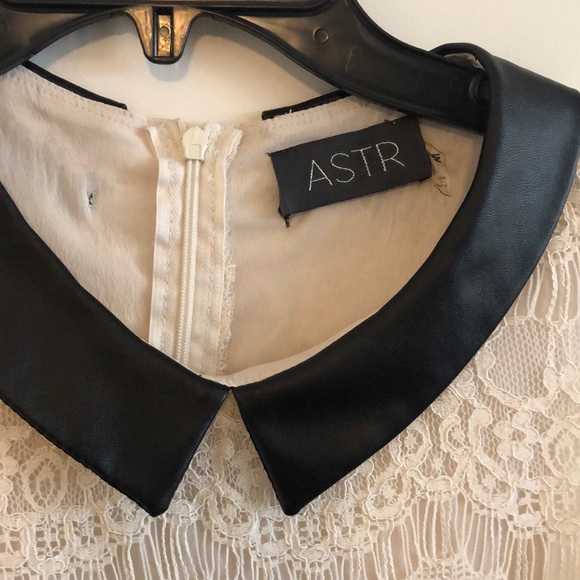 ASTR Lace sleeveless shift size M blk/cream - Picture 2 of 7